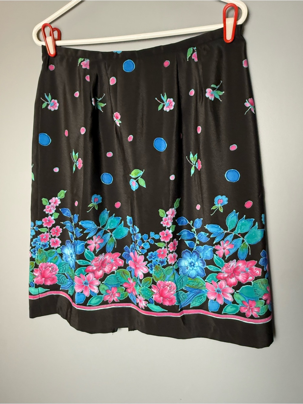 Dress Barn Vintage Midi Skirt Bright & Bold Floral Womens Sz 12